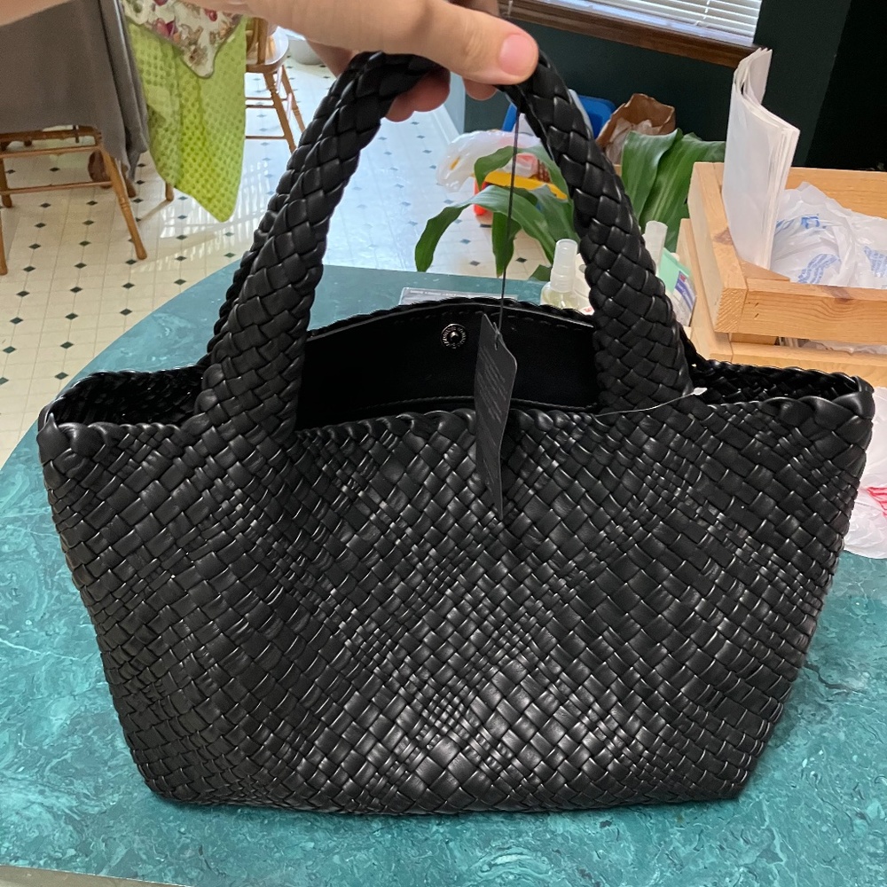 FALOR Firenze Hand Woven Leather Made in Italy XL Tote Handbag CottageCore